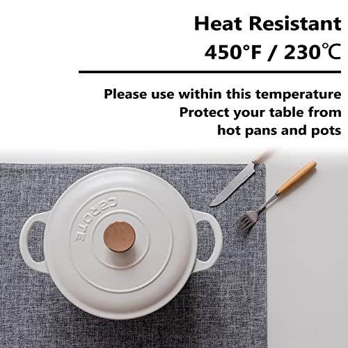 image for Home Brilliant Linen Placemats Set of 6 Heat Resistant Washable Placem