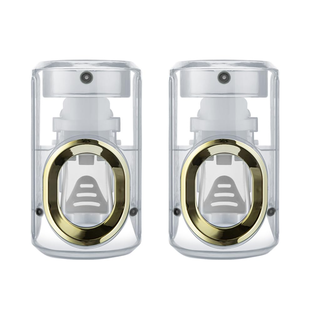 Dongker 2Pcs Transparent Automatic Toothpaste Dispenser,No-Hole Installations Toothpaste Squeezer Wall Mounted For Home Bathroom