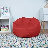 Bags of Beans Wipe Clean Kids Bean Bag Chair with Filling Included - Outdoor Kiddies Beanbag Seat - Machine Washable Childrens Beanbag Furniture for Girls & Boys - 67 x 48cm (Red) - Image 4