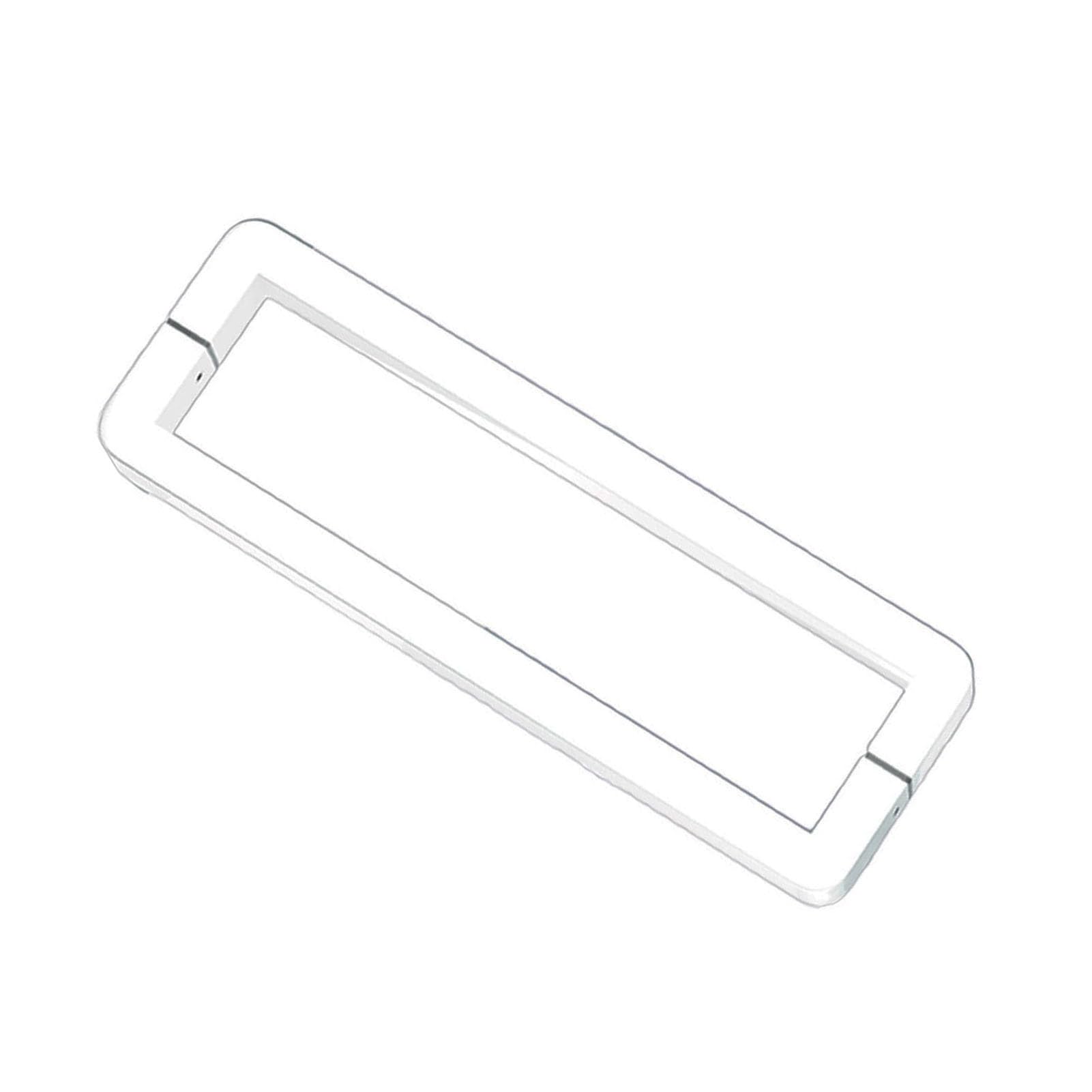 ZFUCMAYL Square Glass Door Handles,Sliding Door Handles,Stainless Steel Double Sided Push Pull Door Handle for Bathrooms Shopping Malls Offices(White,Pitch-325mm)