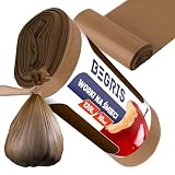 BEGRIS® Worki na Śmieci mocne 120l Rolka 10 szt wytrzymałe na Odpady segregacyjne Materiał Ldpe w Rulonie do Pracy, Domu, Garażu Torby neutralizujące zapach brązowe