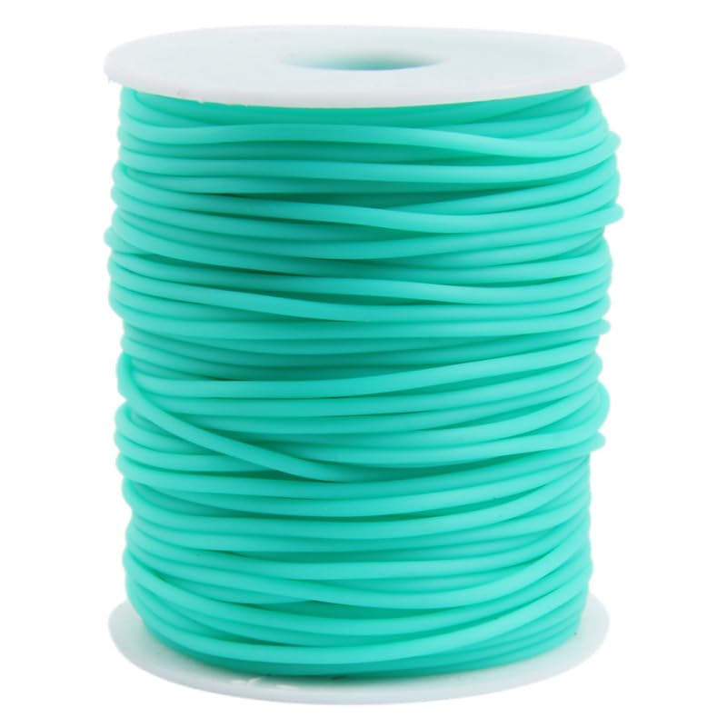 Cuerda de silicona de 2 mm para manualidades y rollo de cuerda hueca de goma 50 m