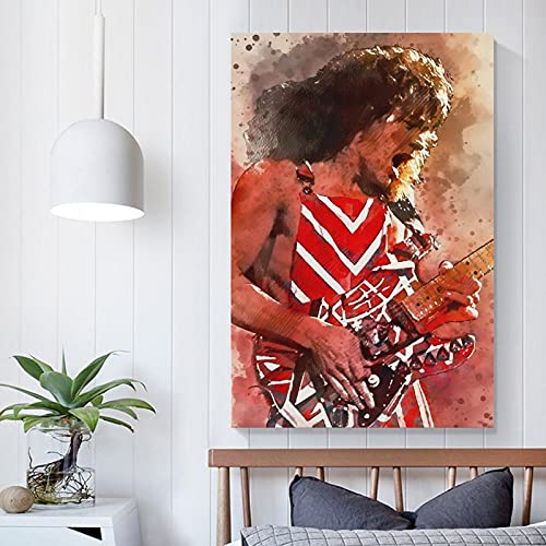Eddie Van Halen 14 Poster Canvas Art Poster en Muur Art Picture Print Moderne Familie slaapkamer Decor Posters 12x18inch… - Afbeelding 6