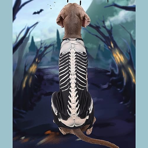 Disfraz Hoodie Esqueleto para Perro Mediano miniatura 6