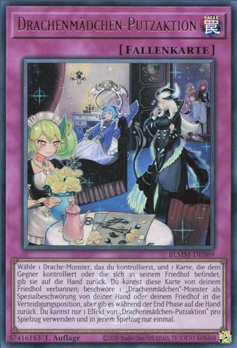 Drachenmädchen-Putzaktion BLMM-DE069 Ultra Rare Deutsch Boosterfrisch 1. Auflage - Battles of Legend: Monster Mayhem - mit ReCollectibles-Versandschutz - für Yu-Gi-Oh!