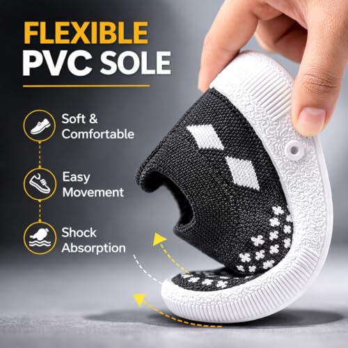 Image of Baby Choo Choo Shoes for Boys & Girls | Soft Slip-On Toddler Shoes with Whistle Heel | Breathable Knit Upper | PVC Sole | Ages 6 Months-3 Years