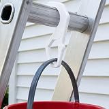 Ladder Hook Paint Bucket Hanger, Hook for Ladder Rungs, Tool Bucket Holder for Painting Cleaning Outdoor Work (White)