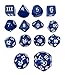 Indigo Blue - 14 Unusual Dice Set Approved for Use with Dungeon Crawl Classics - DCC