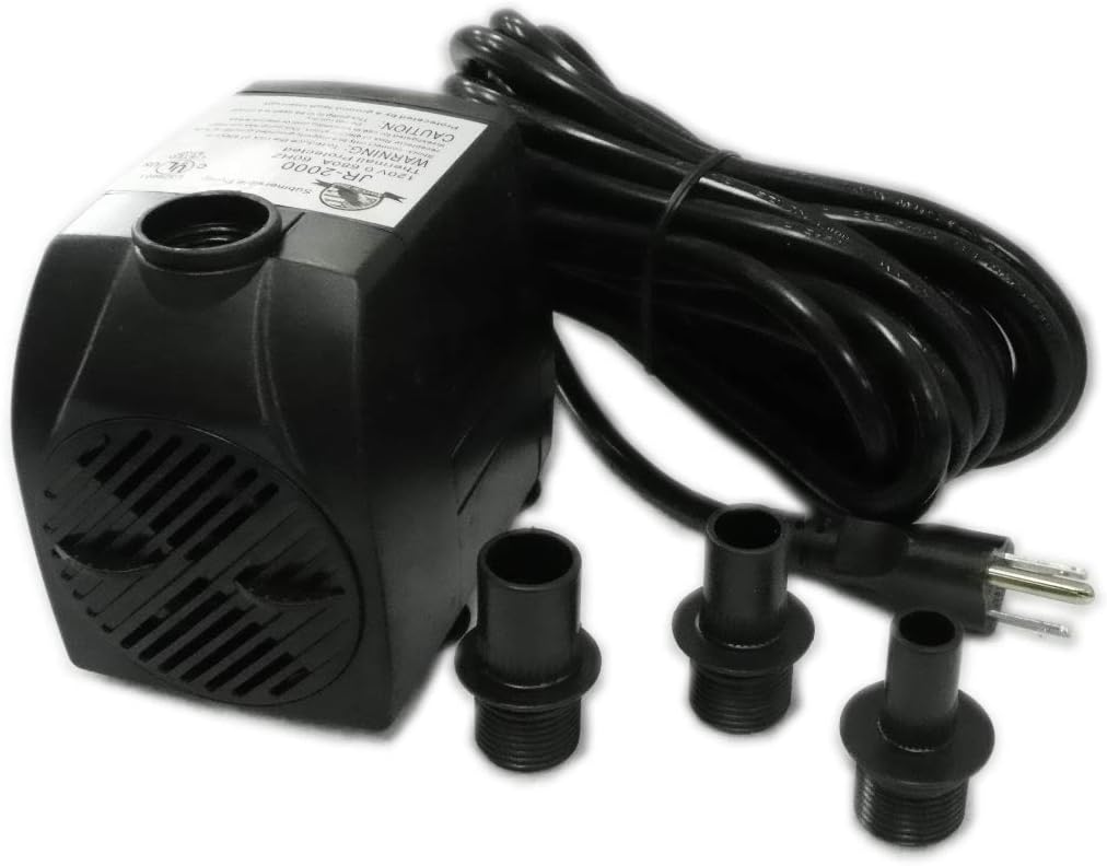 American Pond Fountain Pump and Statuary Pump 530GPH Flow 44.5Watt APJR2000