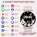 Imagen de Reloj Inteligente Mujer con Llamada y Asistente Voz Smartwatch Mujer para Android iOS 3 Correas Pulsera Actividad Podómetro Caloría Reloj Digital Monitor de Frecuencia Cardíaca Oxímetro Sueño