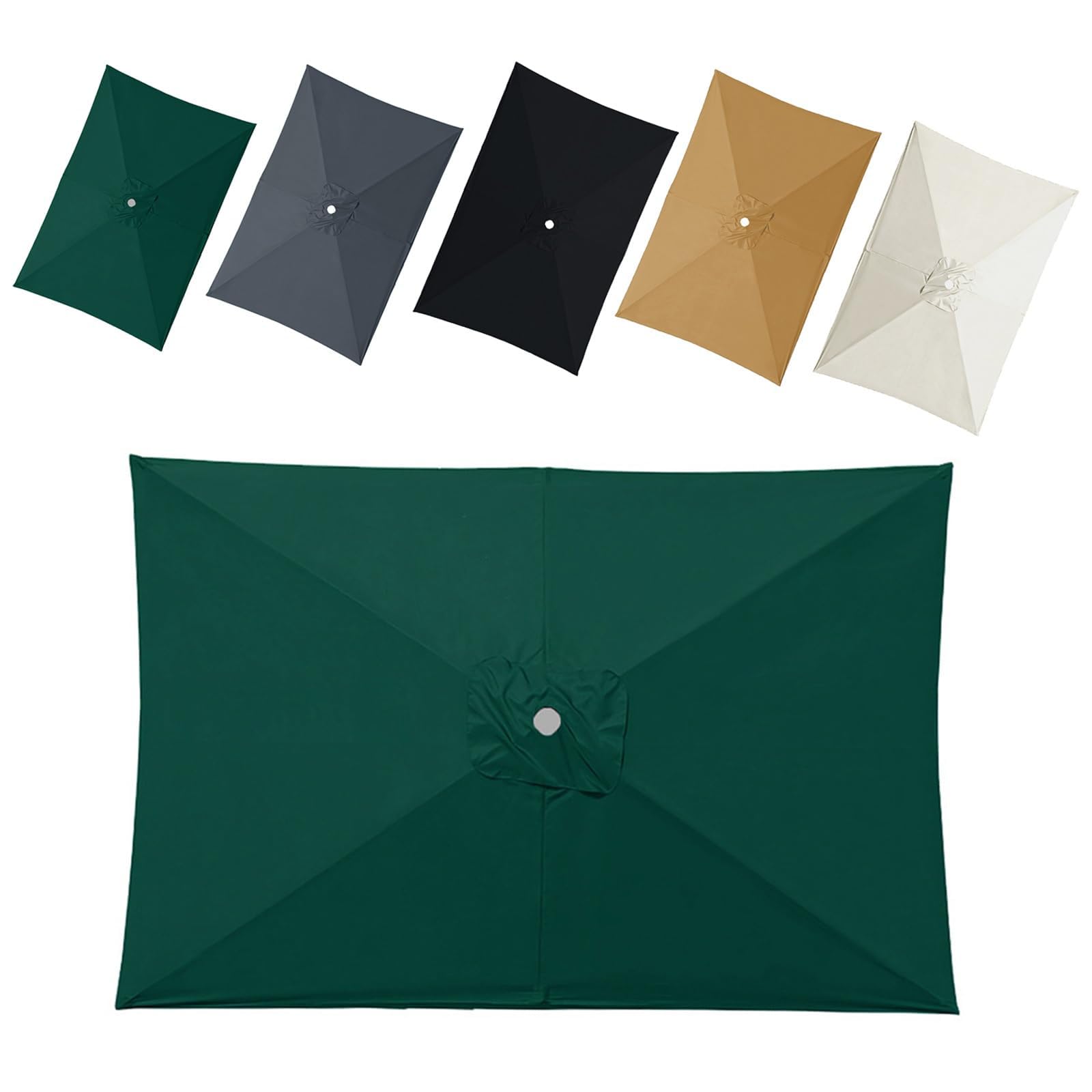 Sombrilla Playa Tela para Sombrilla Sombrilla Jardin Toldo De Repuesto para Sombrilla Funda De Repuesto para Sombrilla De 6 Varillas Green 3x3 m