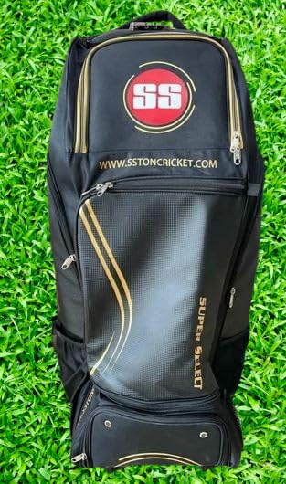 SVS S*S Cricket Kit Bag with Wheels (Black) – Heavy Duty Duffle Cricket Bag with Spacious Compartments, Premium Durable, Professional & Training Cricket Gear Bag for Youth, Men & Women-image-28