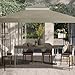 10x10 FT Gazebo Replacement Top, Canopy Replacement Cover Double Tiered for Outdoor BBQ Roof Cover Grill Shelter