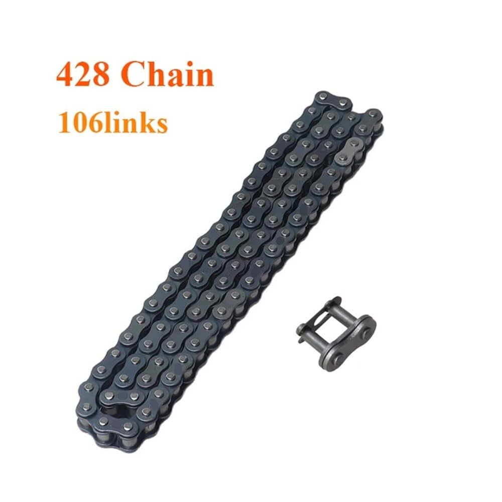 strony 17MM 14T 15T 16T 17T zębatka przednia zębatka + 76mm 41T 428 zębatka tylna + 428 106 ogniw łańcucha pasuje do quad atv Dirt PIT PRO rower ATV(106 Chain Links)