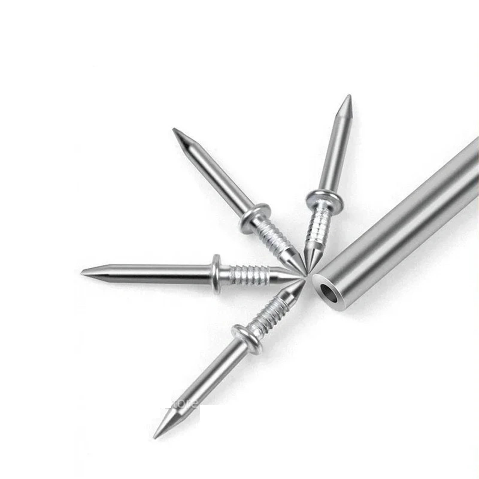 Yangshe 500 Nails 5 Rod Double-Head Seamless Nails 400/500/600Pcs Rust-Proof Metal Skirting Nails