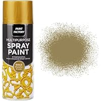 Paint Factory® 400ml Professional Quality Fantastic Finish All-Purpose Interior Exterior Household Spray Paint for Wood Metal Plastic Ceramics & More (Metallic Gold)