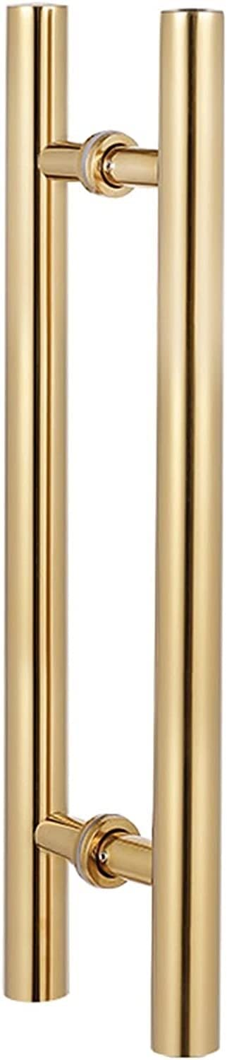 Circir Gold Glass Push Pull Door Handle,Large Two-Side Design Sliding Shower Door Handle, Barn Door Handle, Easy To Install(,80Cm/2.6Ft)