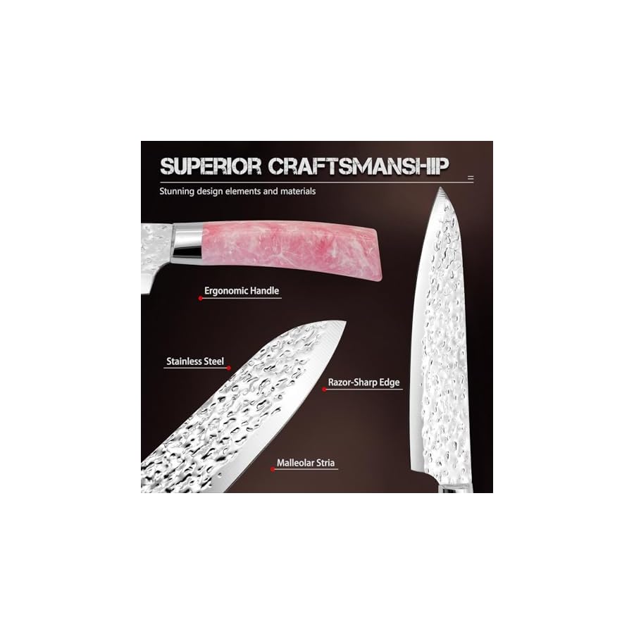 Kitchen Knife Set Non Stick Knives with Wood Storage, Serrated Steak Knife, Chef Knife, Scissors with Built-in Sharpener, 14Pcs Ultra-Sharp Cutlery Block Sets for Home & Pro Use Best Gift