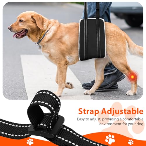 AOOHA Hunde Tragehilfe, Hund Hinten Lift Support Geschirr, Flauschig Weiches Material, Verstellbare Gehhilfe, Hundegeschirr für behinderte, verletzte oder ältere Hunde (M)