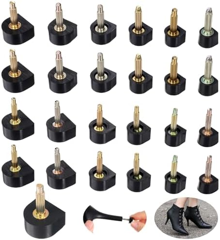 Super Star Shoe Repair Super Star High Heel Repair Tips / Lifts - 10mm Size, 12 Pairs (24 Total) - Shoe Cobbler Replacement Taps Shoe Lifts For Men - Foto 11