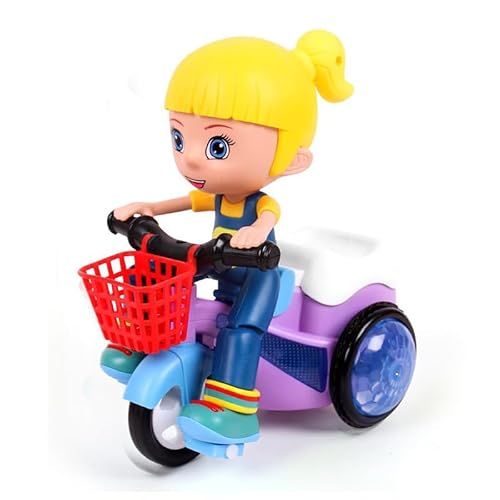 【2025年新登場】音と光 電動 360度回転 立ち上がりアクション 電動 三輪車 スタントトライク LEDライト ABS素材 安全 乗り物 玩具 自動走行 ライトアップ 音楽付き かわいい キャラクター トライサイクル 子供 人気 おしゃれ 赤ちゃん お