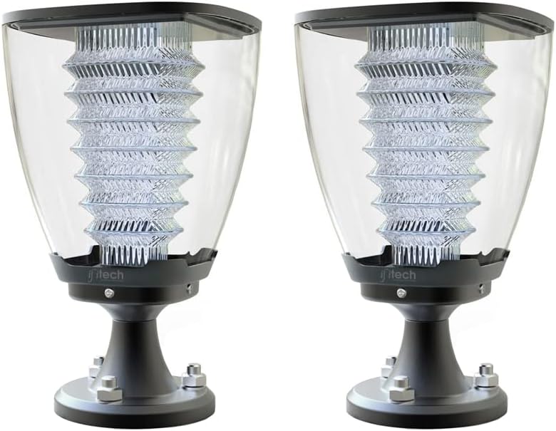 IFITech™ Solar Pillar Designer LED Light - 2 Night Working with 1 Day Sun Charge- Warm White (Twin Pack)