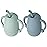 Cuddle Campus Pack of 2 Silicone Baby Training Cup, Shatterproof Toddler Sippy Cups with Straw, Open Cup for Baby, 6+ Months 4 Oz, Boothbay