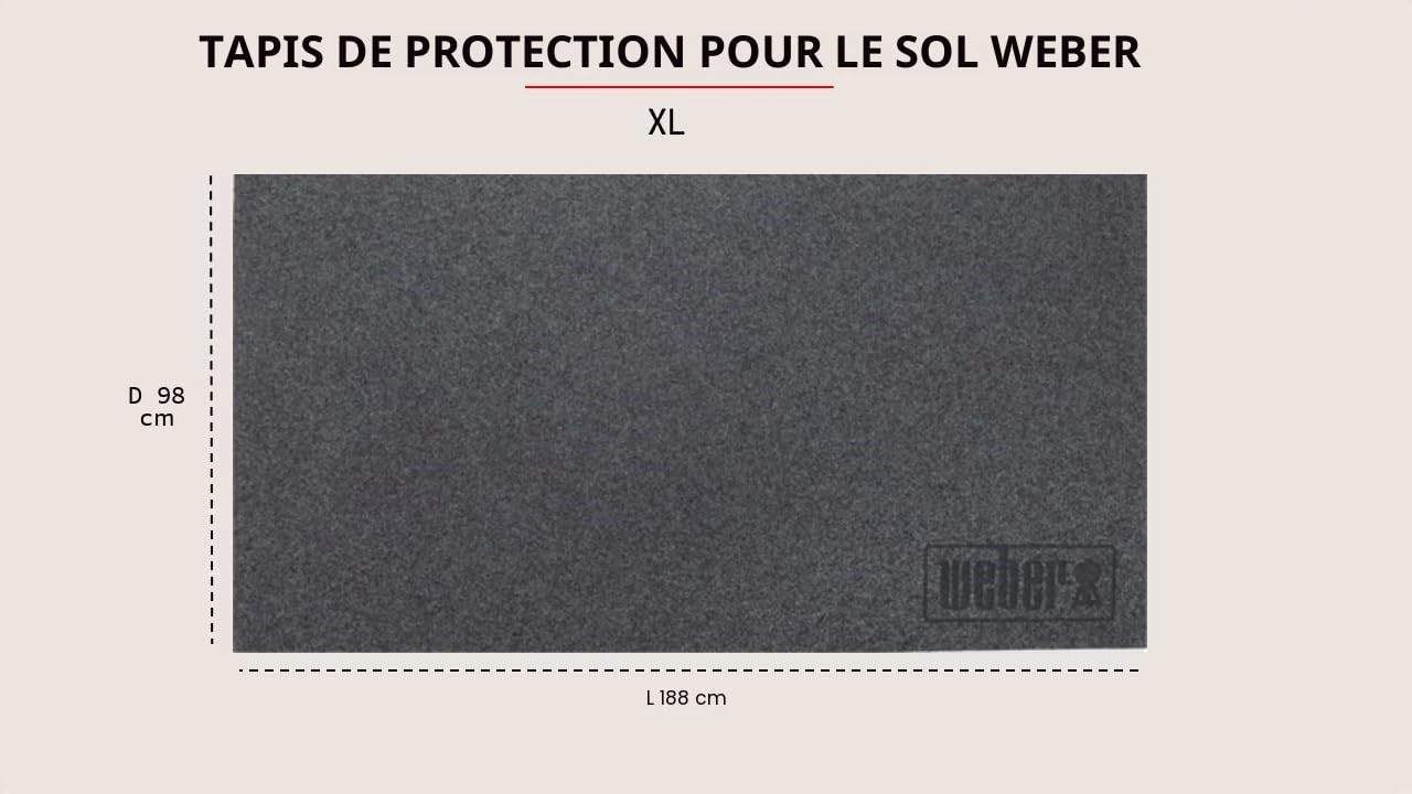 Weber Tapis de Protection XL pour Summit & Plancha 76 cm, Noir, Antidérapant