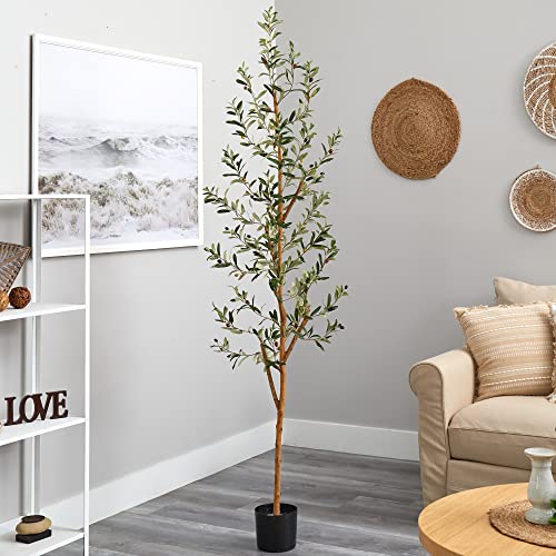 Nearly Natural 82” Olive Artificial Silk Trees Green #TOP6