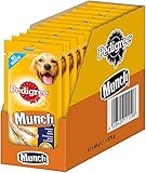 Pedigree Munch Kausticks – Hundesnack zur Stärkung der Kaumuskulatur – Ideal als Belohnung oder Beschäftigung – 12 x 48g