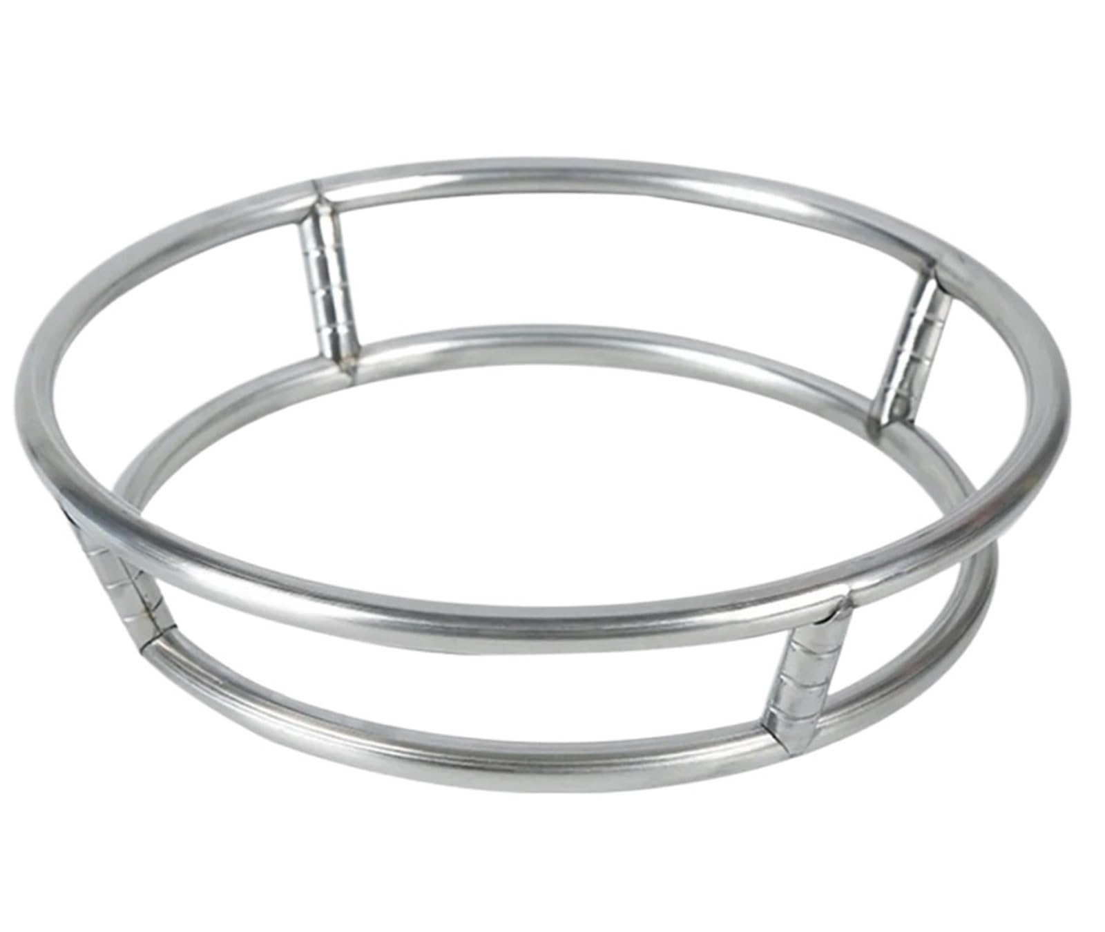 Zovloer One Color 2Pcs Stainless Steel Wok Ring Pot Rack Burner Grate Replacement For Kitchen Stove