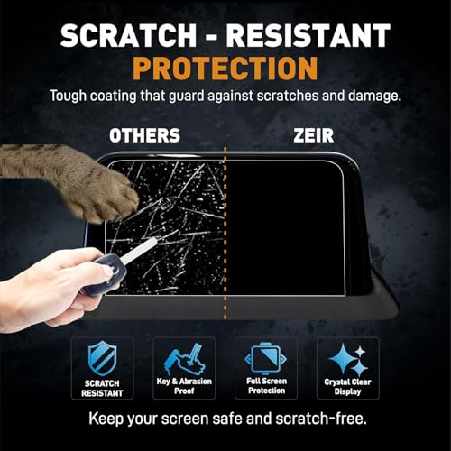 Image of ZEIR [3 PACK] Screen Protector Compatible with TATA ALTROZ PURE & PURE S - 7 Inch Infotainment Touchscreen, AC Cluster & Steering Panel | 2025 Facelift TataAltroz Display Guard | 9H Hardness, Anti-Scratch & Water Resistant | HD Clarity Dashboard Touchscreen Accessory 2026+ [Not Tempered Glass]