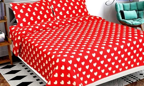 Image of ViVAN : Era of Warmth & Comfort Beautiful Floral Printed Microfiber Breathable Wrinklefree Ultrasoft Supersoft Double Bedsheet with 2 Pillow Cover (Maroon)| H603 | 144 TC
