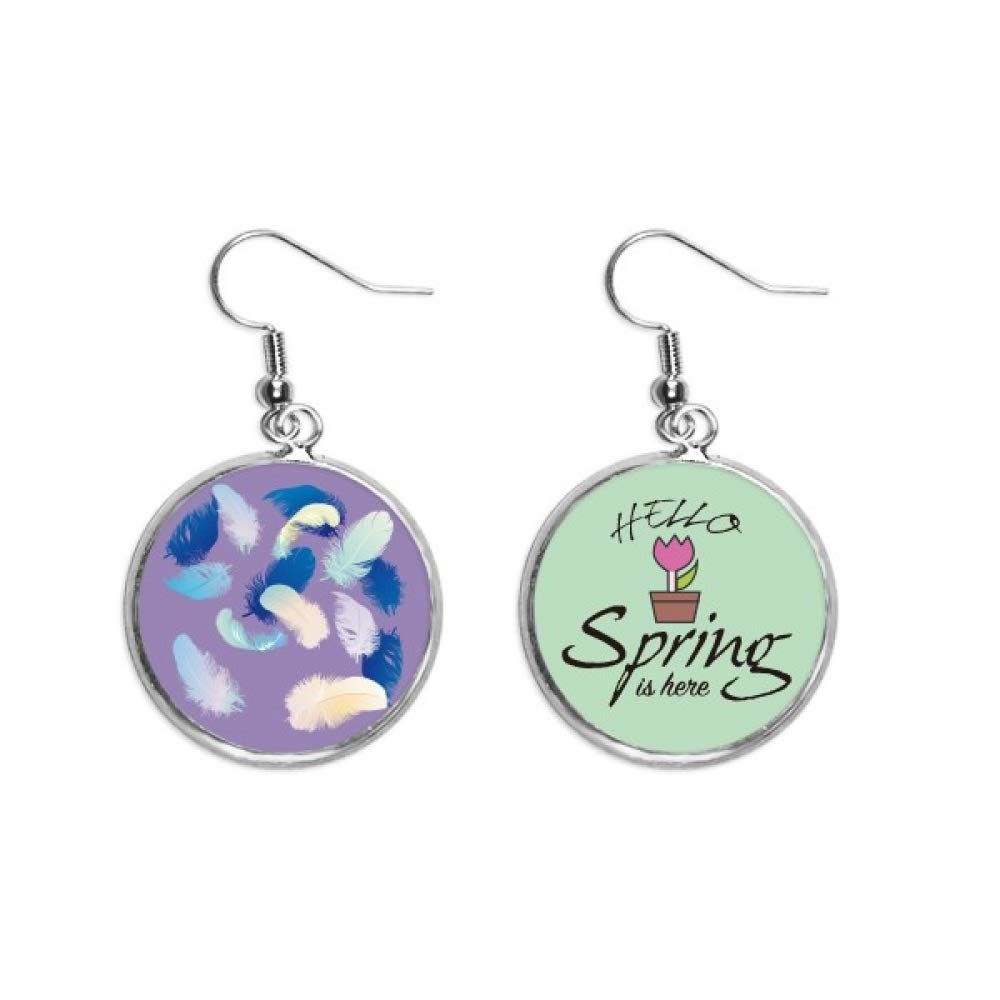 Pendientes de primavera Dream Feather con acabado tradicional decorativo 5