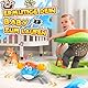 Krabbe Baby Spielzeug ab 6 12 18 Monate, Krabbe Kinderspielzeug ab 1 Jahr Babyspielzeug ab 6-12 Monate Tummy Time Toys Krabbelspielzeug Baby Elektronische Musikkrabbe für Junge Mädchen (Blue)