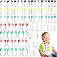 Sicherheitsnadeln,BabyMini Sicherheitsnadeln,Windelstifte,Windelnadeln Kindersicher,Geeignet für Speicheltücher,Windeln und Kleidung,Mehrfarbig (90)