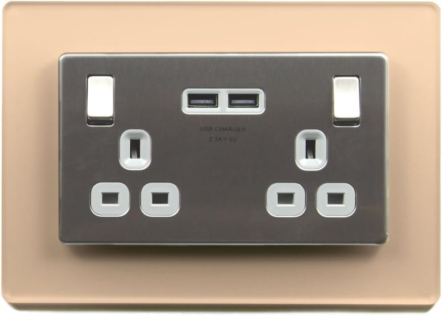 Singolo Interruttore Luce Piastra Dito Surround Grigio 12 - Foto 3