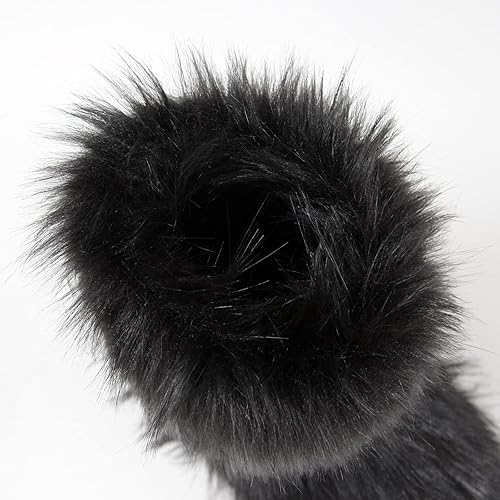 Faux Fur Boots for Women Winter Knee High Furry Snow Boots Fuzzy Fluffy for Girls Flat Long Boots - Image 8