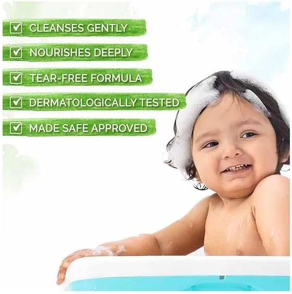 Mamaearth Gentle Cleansing Hair Shampoo for Babies | Coconut Based Cleansers for Delicate Baby Scalp | Hypoallergenic & Tear-Free Formula | 13.53 Fl Oz/400ml