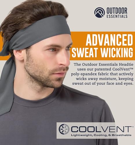 Image of OutdoorEssentials Tie Headband - Sweat-Wicking Running Headband - Hair Control Head Tie - Ninja Costume Accessories