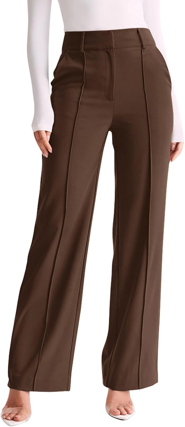 NIMIN High Waisted Work Pants for Women Wide Leg Dressy Pants Business Casual Trousers 2026 Summer Slacks with Pockets - Image 6