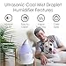 Crane Teardrop Ultrasonic Cool Mist Humidifier for Baby Nursery, 0.5 Gallon, Adjustable Settings, Essential Oil Diffuser White