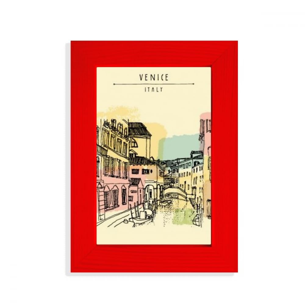 Cadre photo rouge Venise Italie cadeau souvenir original pour les proches
