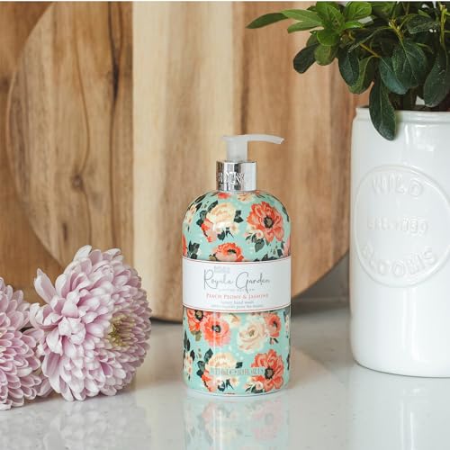 Baylis & Harding Liquid Hand Soap Wash with Dispenser, Royale Garden, Peach Peony & Jasmine, 16.9oz/500ml image 4
