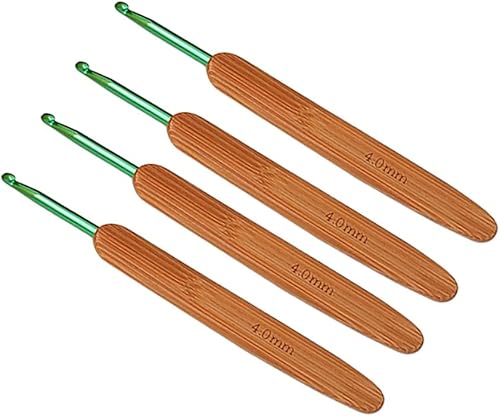 Miniatura 8 de Juego de 9 agujas de tejer ergonómicas con mango de madera, ganchillo suave y cómodo, duradero, suministros de manualidades, herramientas de tejer