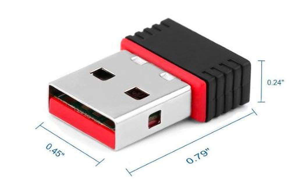 RASHRI ; One For All WiFi Adapter for pc | Car Accessories, WiFi Dongle for pc | USB WiFi Adapter for pc | Wi-Fi Receiver 2.4GHz, 802.11b/g/n UNano Size WiFi Dongle