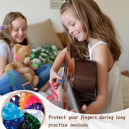 Image of DEVICE OF URBAN INFOTECH Guitar Pick Set - 0.46mm Guitar Picks with 1 Pick Holder - Thin Celluloid Plectrums for Acoustic & Electric Guitar Colorful Picks with Holder (15 Picks with Holder)