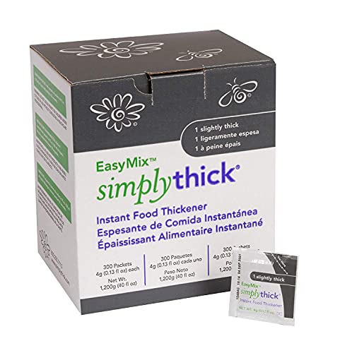 Simplythick Easymix | 300 Count Of 4G Individual Packets | Gel Thickener For Those With Dysphagia & Swallowing Disorders | Creates An Iddsi Level 1 - Slightly Thick Consistency #TOP3