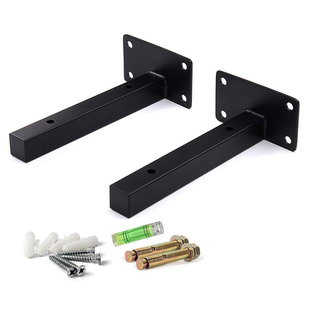 Supports de rayonnage triangulaires et équerres métalliques épaisses pour étagères