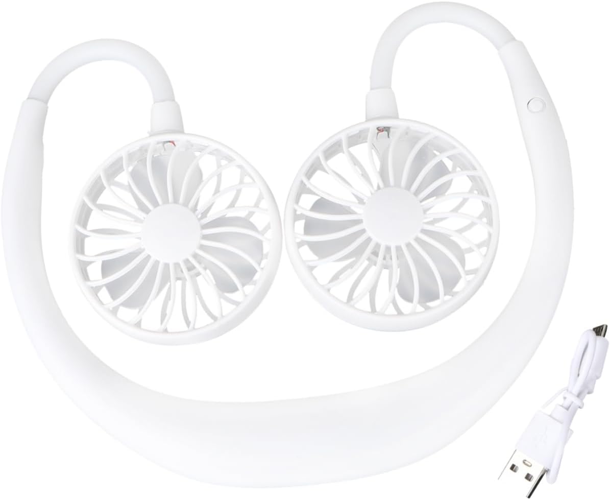 Zerodeko Pcs Handheld Fan Neckband Mini Fan Personal Cooling Portable Wearable Rechargeable Speed for Travel Outdoor Office Random